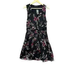 Abercrombie & Fitch Floral Midi Dress Sz Medium Multicolor Lined Cottagecore NWT